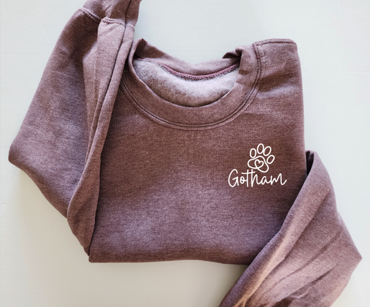 Custom Paw Print with Pet Name