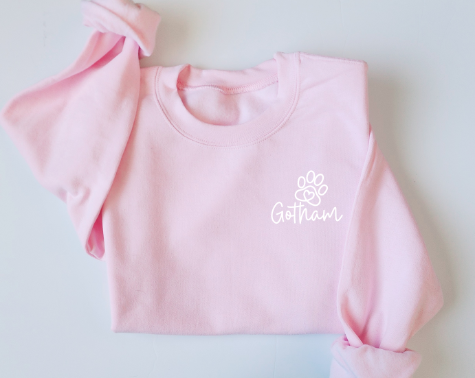 Custom Paw Print with Pet Name