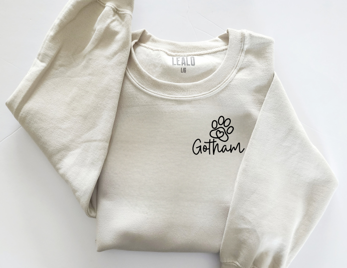 Custom Paw Print with Pet Name