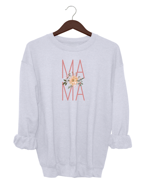 Mama with Flowers Crewneck Sweater