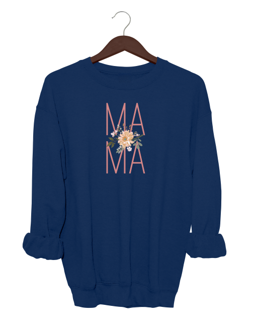 Mama with Flowers Crewneck Sweater