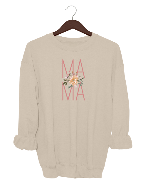 Mama with Flowers Crewneck Sweater