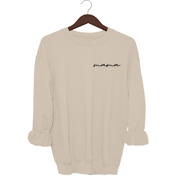 Handwritten Mama Crewneck Sweater