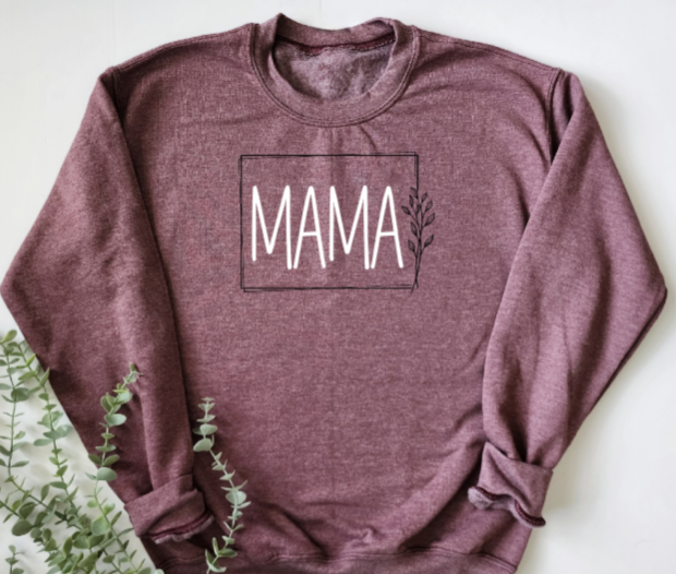 Mama with Leaf Border