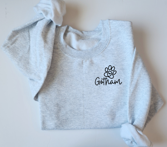 Custom Paw Print with Pet Name