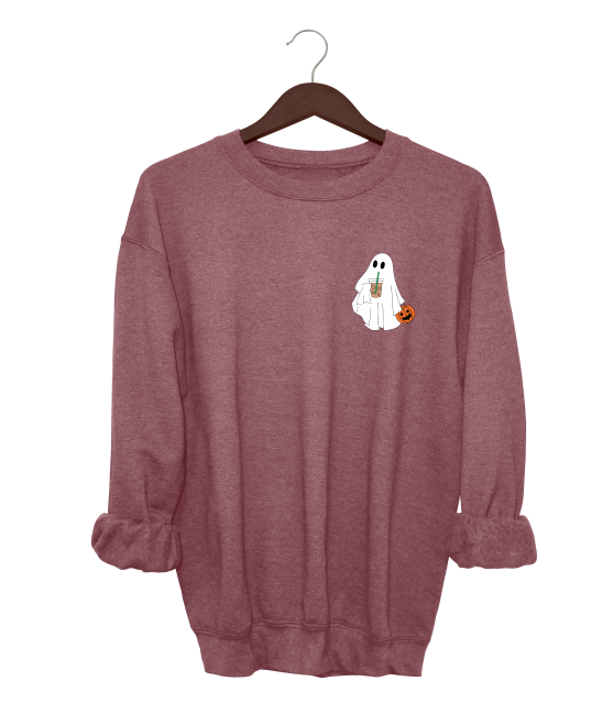 Iced Coffee Ghost Crewneck Sweater