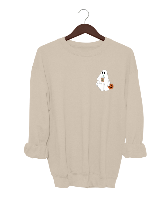 Iced Coffee Ghost Crewneck Sweater