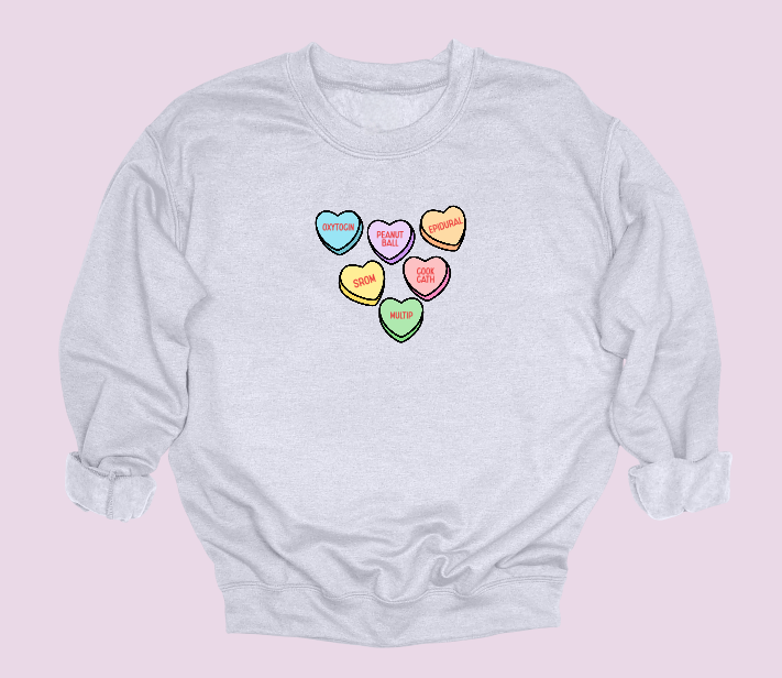 Obstetrical Sweethearts Crewneck Sweater