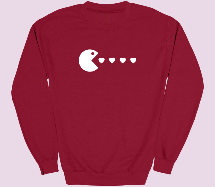 Pacman Hearts Part 1 Crewneck Sweater