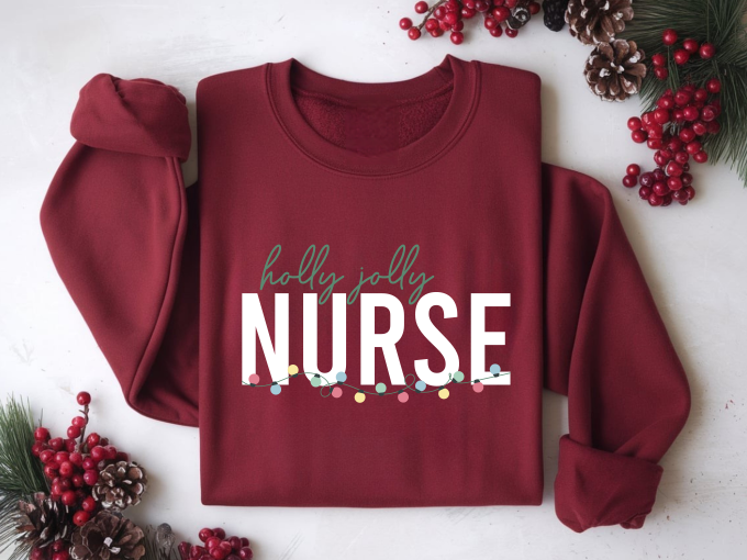 Holly Jolly Nurse Crewneck Sweater