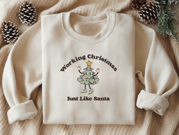 Working Christmas Crewneck Sweater