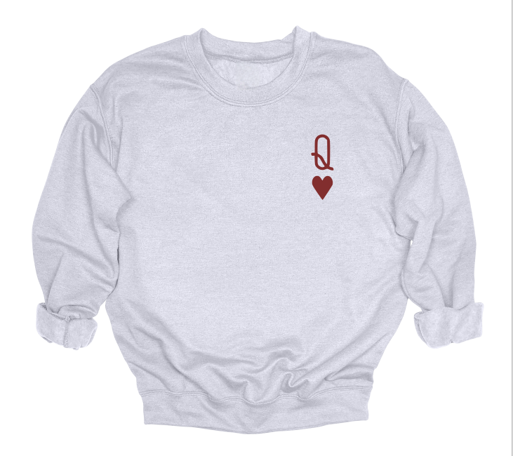 Queen of Hearts Crewneck Sweater