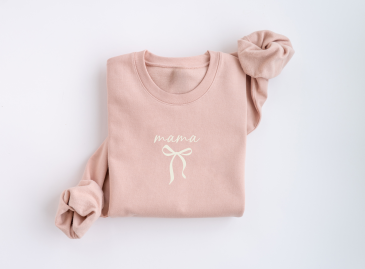 Mama Coquette Bow Crewneck Sweater