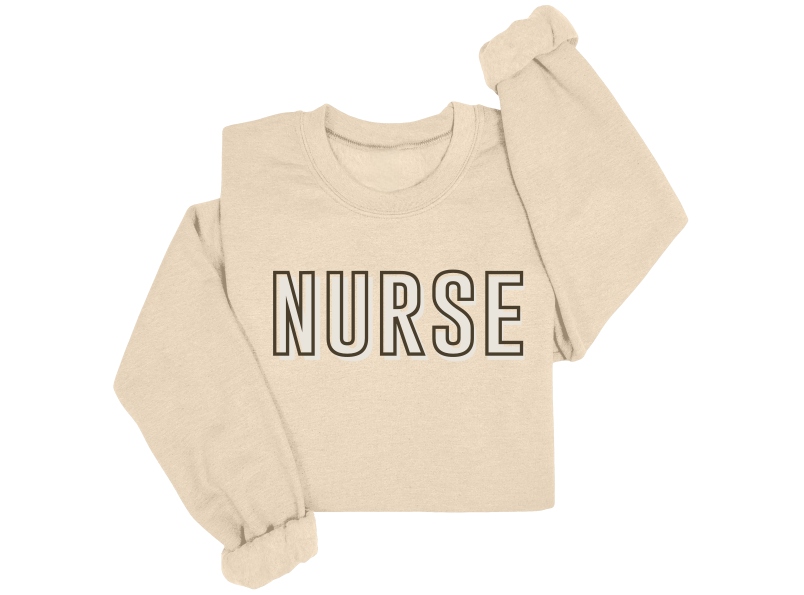 Nurse Block Lettering Crewneck Sweater