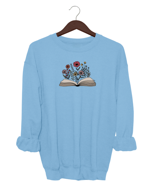 Floral Book Crewneck Sweater