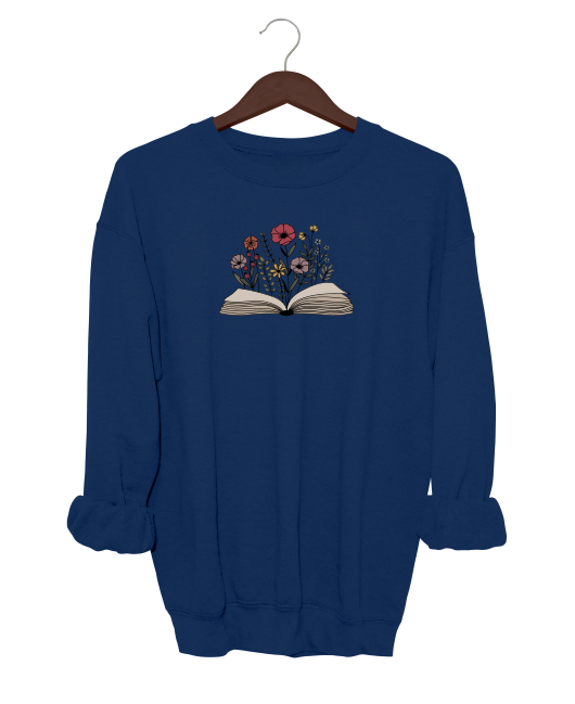 Floral Book Crewneck Sweater