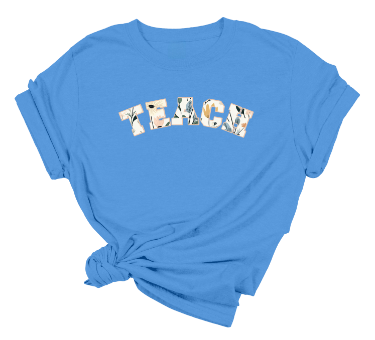 Floral Teach T-Shirt