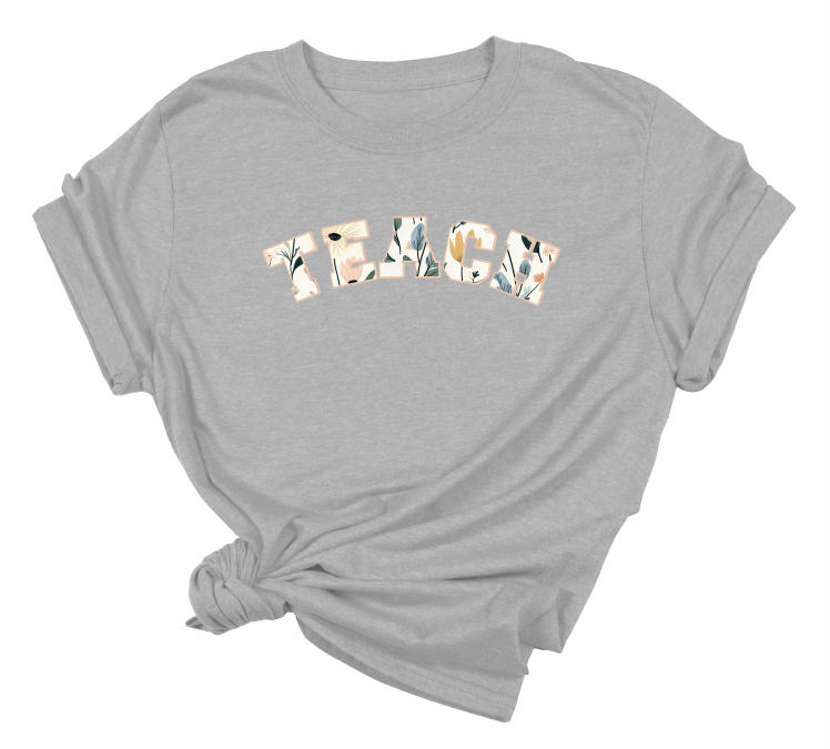 Floral Teach T-Shirt