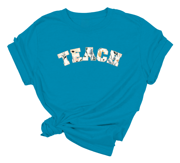 Floral Teach T-Shirt