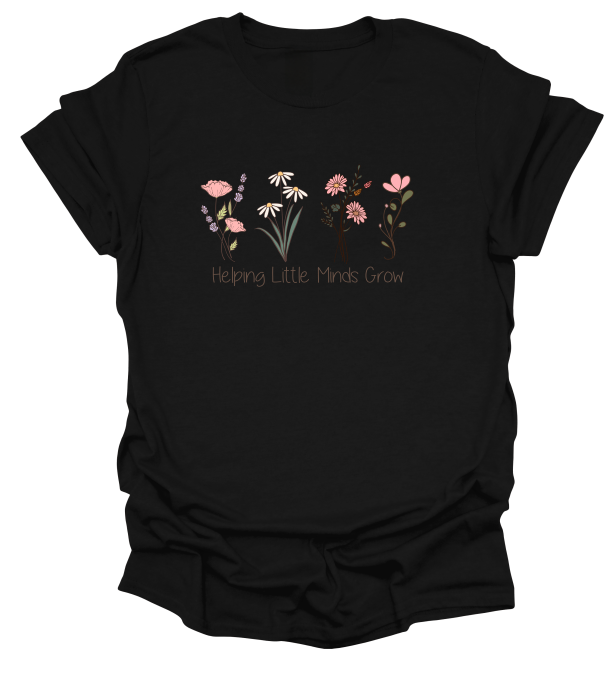 Floral Helping Little Minds Grow T-Shirt