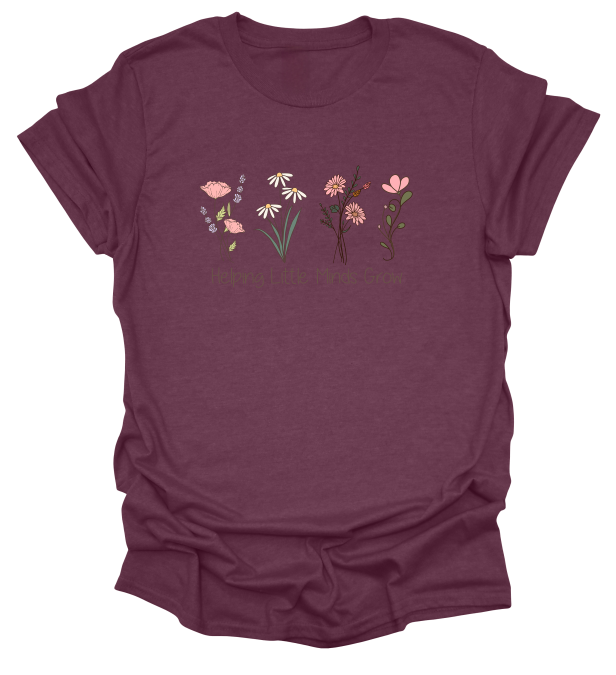 Floral Helping Little Minds Grow T-Shirt