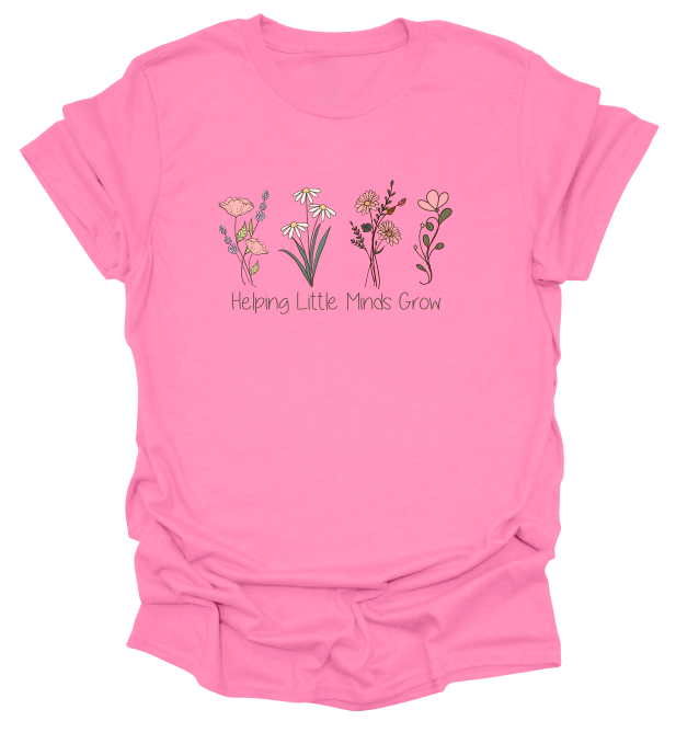 Floral Helping Little Minds Grow T-Shirt