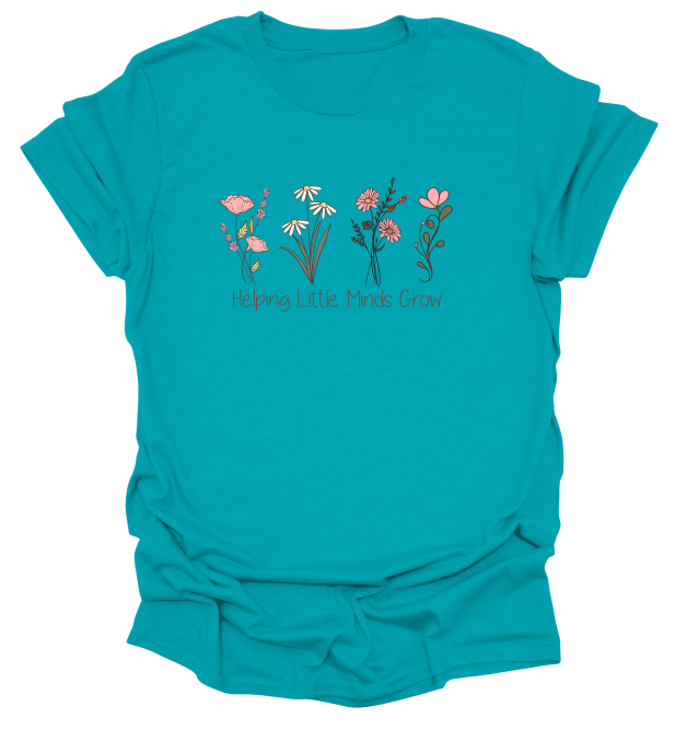 Floral Helping Little Minds Grow T-Shirt