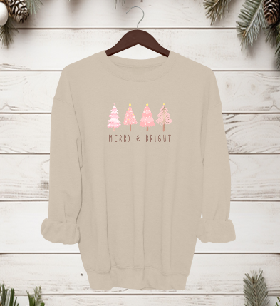 Pink Trees Crewneck Sweater