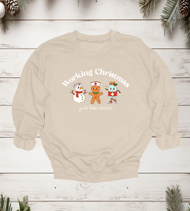 Working Christmas Crewneck Sweater