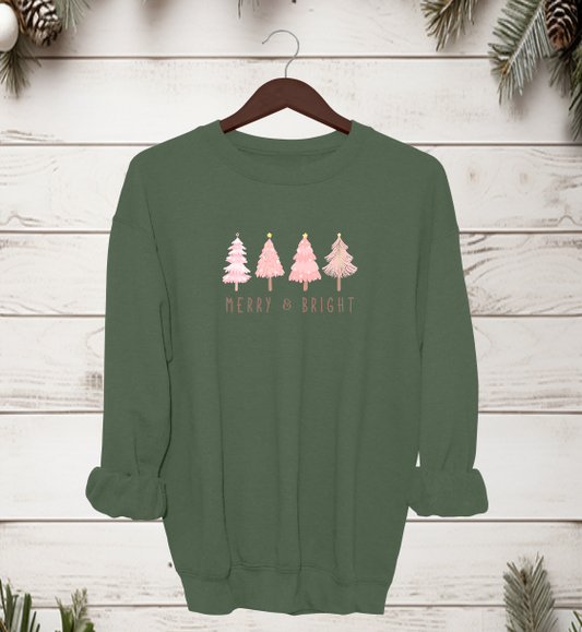 Pink Trees Crewneck Sweater