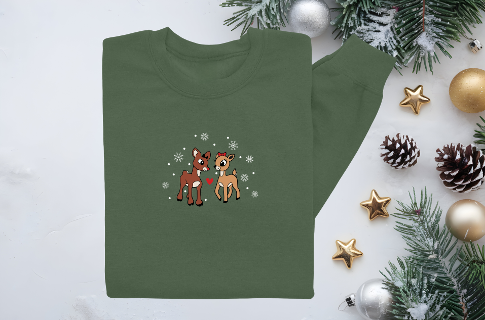 Rudolph and Clara Crewneck Sweater