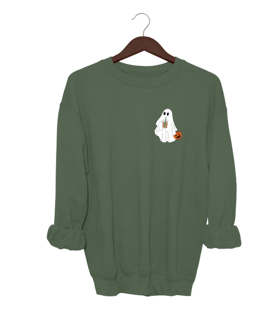Iced Coffee Ghost Crewneck Sweater