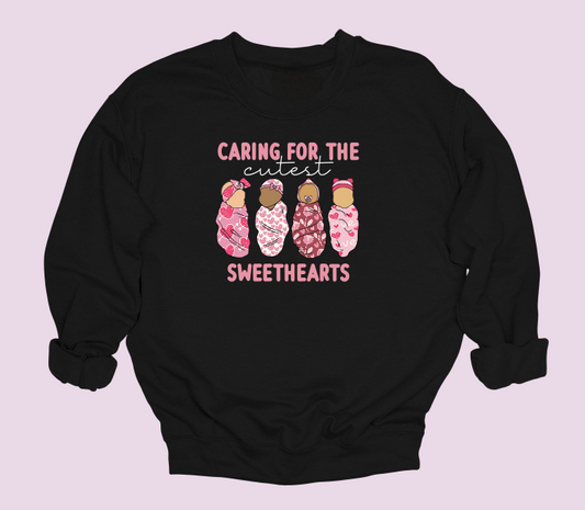 Caring for Sweathearts Crewneck Sweater
