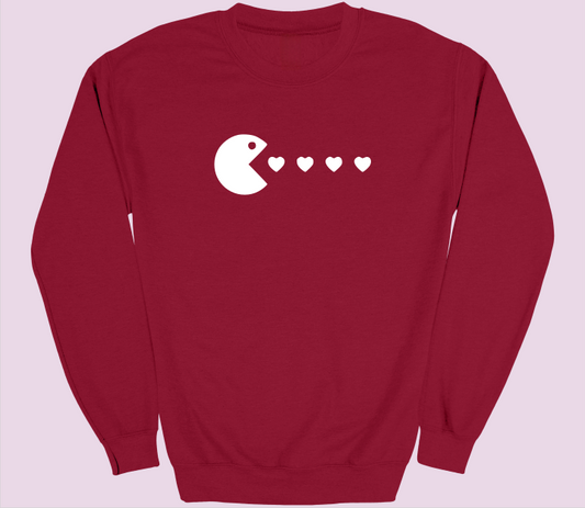 Pacman Hearts Part 1 Crewneck Sweater