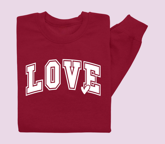 Varsity Love Crewneck Sweater