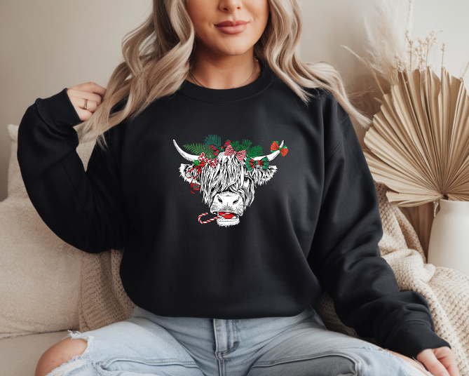 Highland Cow Crewneck Sweater
