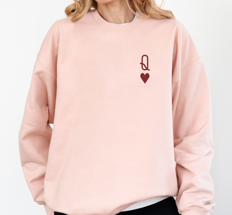 Queen of Hearts Crewneck Sweater