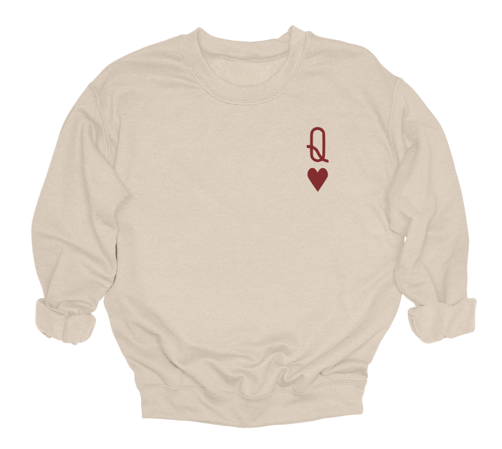 Queen of Hearts Crewneck Sweater