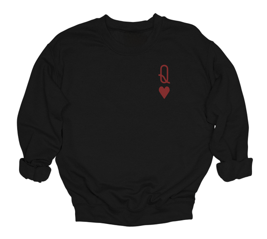 Queen of Hearts Crewneck Sweater