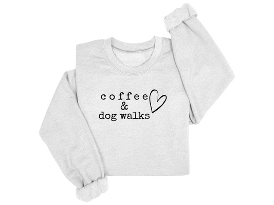 Coffee & Dog Walks Crewneck Sweater