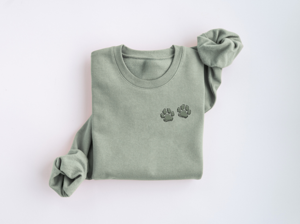 Paw Prints Crewneck Sweater
