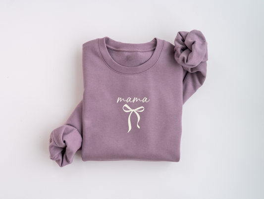 Mama Coquette Bow Crewneck Sweater