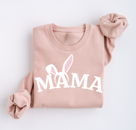 Mama with Bunny Ears Crewneck Sweater
