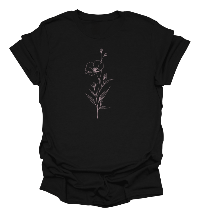 FIne Line Floral T-Shirt