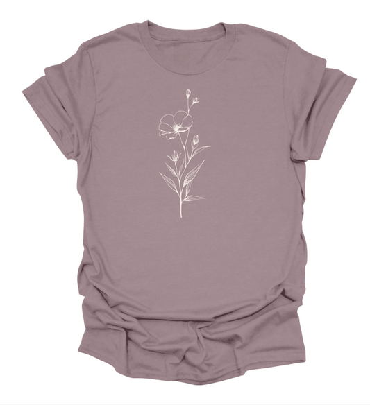 FIne Line Floral T-Shirt