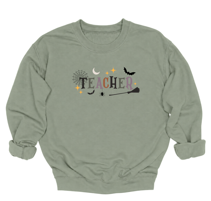 Halloween Teacher Crewneck Sweater