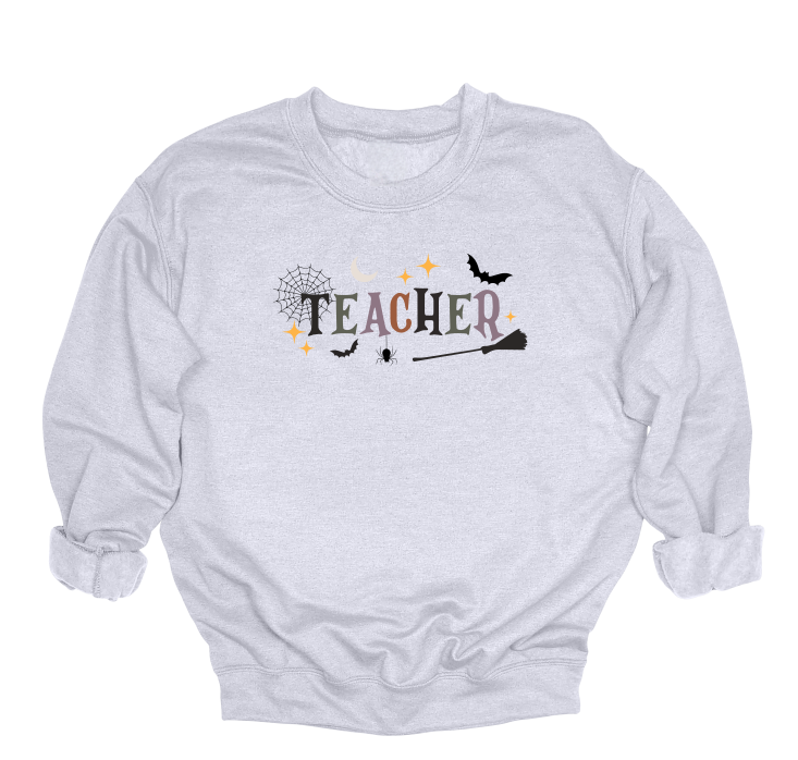 Halloween Teacher Crewneck Sweater