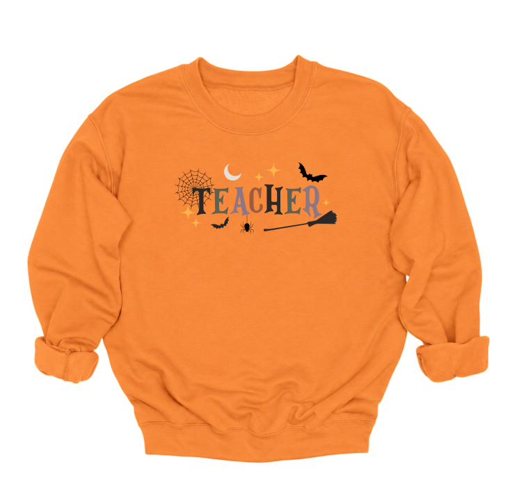 Halloween Teacher Crewneck Sweater