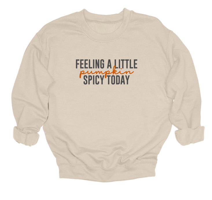 Feeling A Little Pumpkin Spicy Today Crewneck Sweater