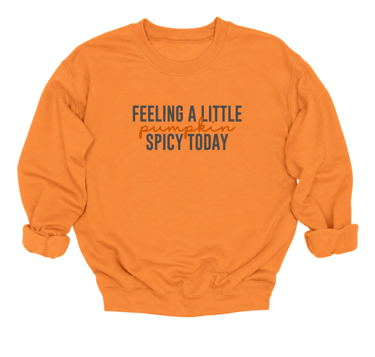 Feeling A Little Pumpkin Spicy Today Crewneck Sweater